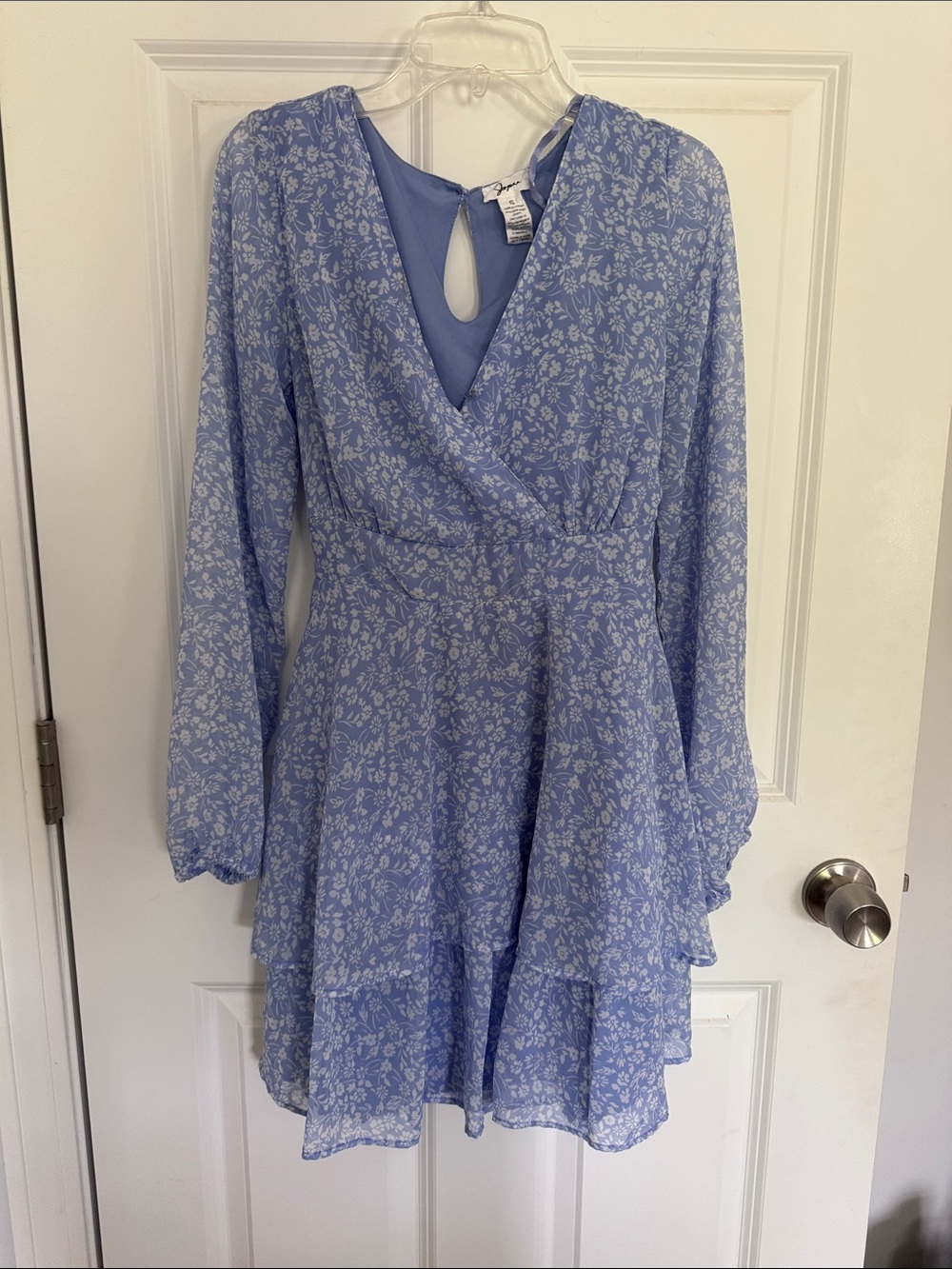 Japna Periwinkle Floral Wrap Dress